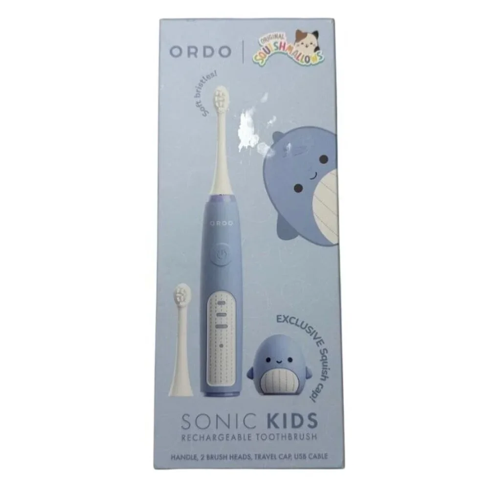 Squishmallows Ordo Sonic Kids Rechargeable Toothbrush Samir In Blue